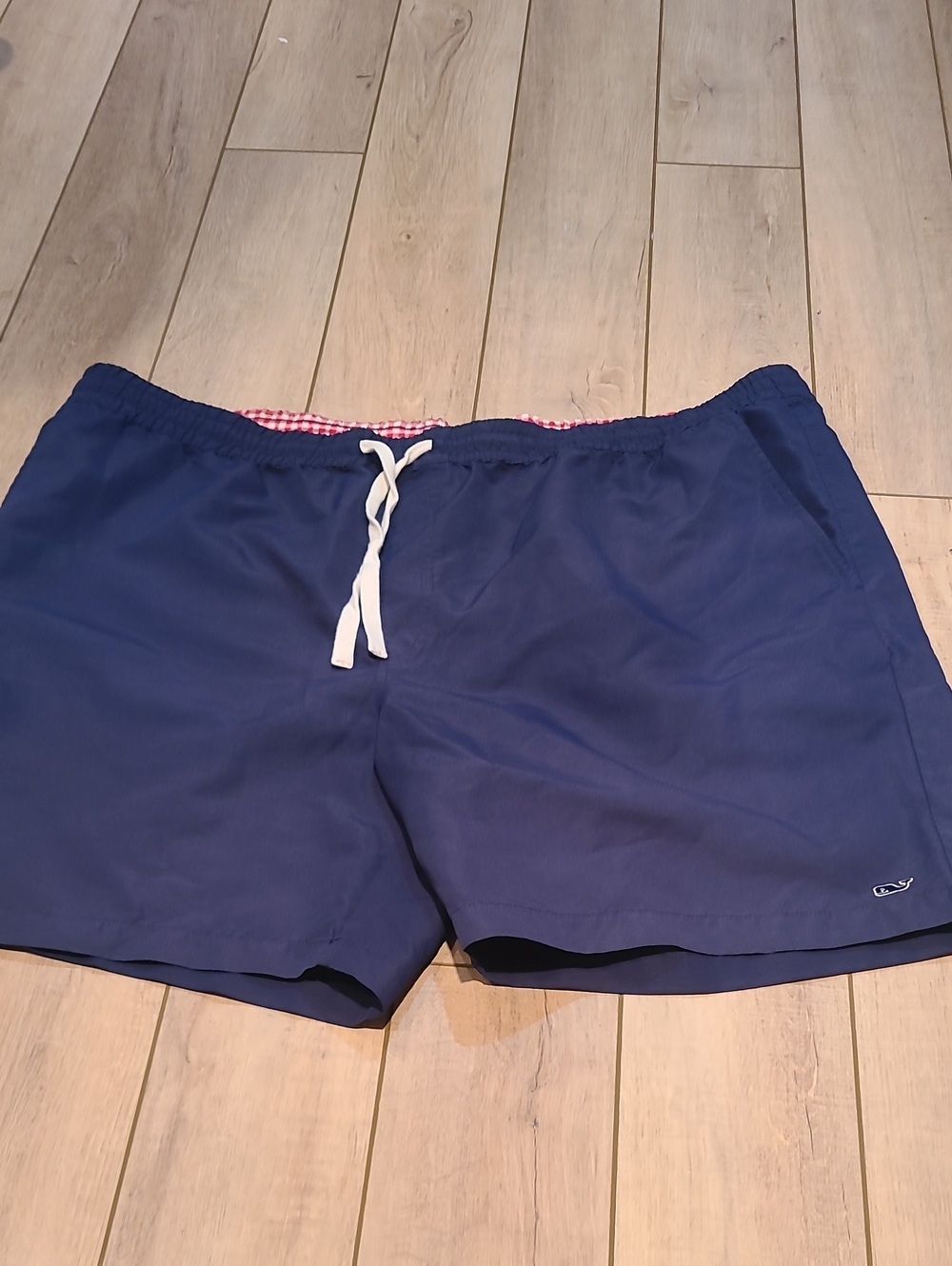 Vineyard Vines Navy Swim Trunks with White Drawstring